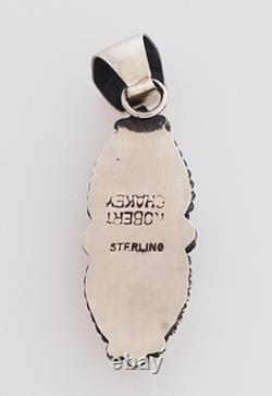 Pendentif navajo amérindien fait main en argent sterling avec dahlia
