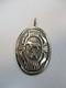 Pendentif Ovale Am&eacute;rindien Avec Cheval En Argent Sterling Sign&eacute;