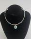 Pendentif Perle En Argent Sterling Navajo Vintage, Collier Ras-du-cou En Turquoise, Sign&eacute; Gt, Natif Am&eacute;ricain