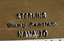 Pendentif rare en turquoise du Nevada signé Navajo Jimmy Secatero