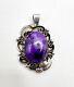 Pendentifs En Pierre Violette Sugalite En Argent Navajo Amérindien Vintage