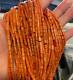 Perles Antiques De Corail (1) Collier Strand Trading Post Navajo Natural Undyed Lot