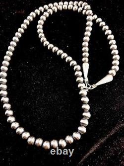 Perles Navajo en argent sterling de 4 mm pour Amérindiens 20 collier à crochet et œillet cone