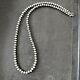 Perles De Navajo Du Sud-ouest En Argent Sterling De 5mm Collier De Perles 16-32 S429