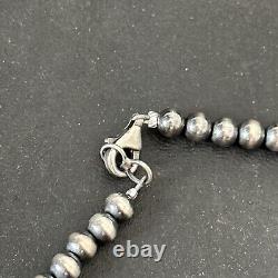 Perles de Navajo du Sud-Ouest en argent sterling de 5mm Collier de perles 16-32 S429