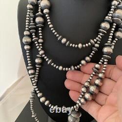 Perles mélangées en argent sterling amérindien de Navajo 60 collier 92360