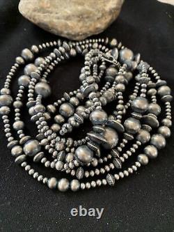 Perles mélangées en argent sterling amérindien de Navajo 60 collier 92360