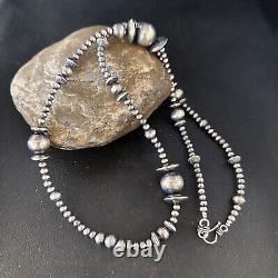 Perles mélangées en argent sterling de Navajo amérindien collier de 18 pouces 92318