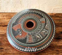 Poterie amérindienne Navajo Doreen Lansing Roger Nelson Pot de graines Argile rouge