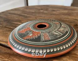 Poterie amérindienne Navajo Doreen Lansing Roger Nelson Pot de graines Argile rouge