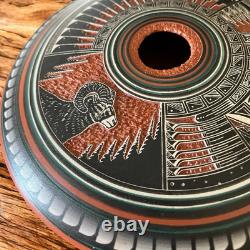 Poterie amérindienne Navajo Doreen Lansing Roger Nelson Pot de graines Argile rouge