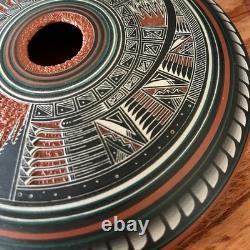 Poterie amérindienne Navajo Doreen Lansing Roger Nelson Pot de graines Argile rouge