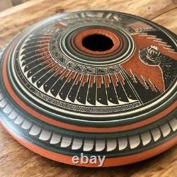 Poterie amérindienne Navajo Doreen Lansing Roger Nelson Pot de graines Argile rouge