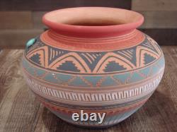 Pottery peinte à la main et gravée à la main des Indiens Navajos d'Amérique Native Valencia