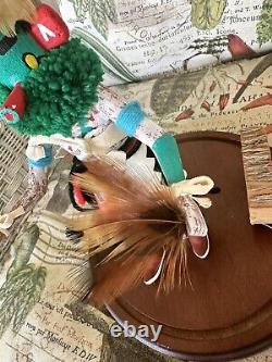 Poupée Kachina du chanteur matinal amérindien Navajo vintage