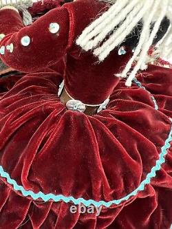 Poupée tisserande Navajo amérindienne vintage de grande taille bien faite de qualité