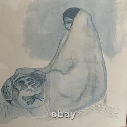 R C Gorman Lithographie LIMITÉE Signée Art Amérindien Navajo 1977