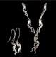 Rare Collier Et Boucles D'oreilles Géométriques Kokopelli Navajo Vintage En Argent 925