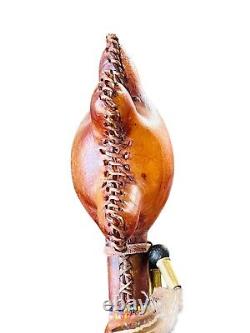 Rattle cérémoniel en rawhide de tortue Navajo Amérindien 13 par Larry Cly