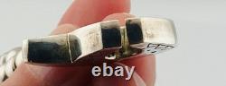 Ray Tracey + Knifewing Segura ours incrusté en argent sterling Navajo sur collier