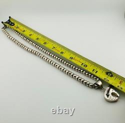 Ray Tracey + Knifewing Segura ours incrusté en argent sterling Navajo sur collier