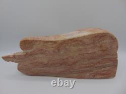 SCULPTURE EN ALABASTRE NAVAJO AMÉRINDIENNE PAR L'ARTISTE SUSIE JOE Long 11 LBS