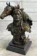 Sculpture Figurine En Bronze Cadeau D'une Statue De Cheval Indien Navajo Amérindien