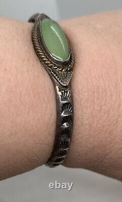Southwest E. Hale Navajo Native American Sterling Silver Turquoise Cuff Bracelet