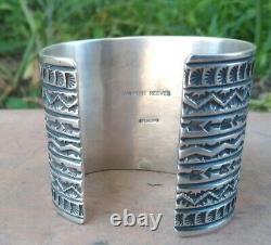 Sunshine Reeves Native American Sterling & Sleeping Beauty Turquoise Cuff Signé