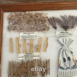 Tableau de Médecine Navajo Vintage Arletta Henderson Indien Américain 14x11