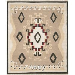 Tapis Kilim en Laine Navajo du Sud-Ouest Tissé à la Main Américain Autochtone Aztec Grand Tapis de Zone