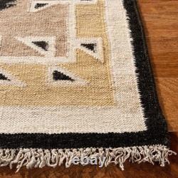 Tapis Kilim en Laine Navajo du Sud-Ouest Tissé à la Main Américain Autochtone Aztec Grand Tapis de Zone