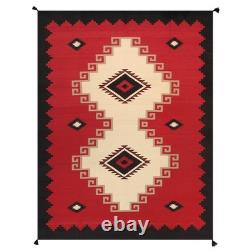 Tapis Navajo Ganado Rouge du Sud-Ouest Fait Main Antique Américain Autochtone en Laine Tapis Grands