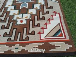 Tapis Navajo Navaho en laine amérindienne Kilim Tapis de zone sud-ouest 4x6 pieds
