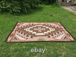 Tapis Navajo Navaho en laine amérindienne Kilim Tapis de zone sud-ouest 4x6 pieds