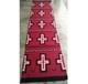 Tapis Navajo Rouge Sud-ouest Fait Main En Laine Tribale Am&eacute;rindienne 2.6x8 Ft