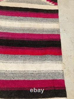 Tapis Navajo Vintage Tissé à la Main Magnifique Américain Native 60,2x29,5 pouces