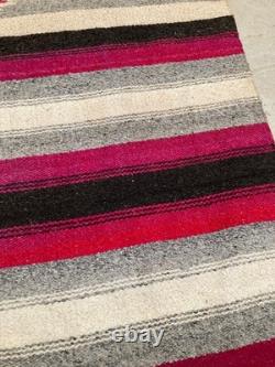 Tapis Navajo Vintage Tissé à la Main Magnifique Américain Native 60,2x29,5 pouces