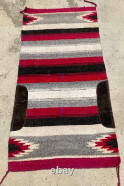 Tapis Navajo Vintage Tissé à la Main Magnifique Américain Native 60,2x29,5 pouces