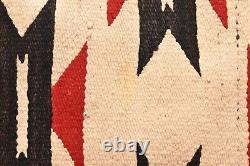 Tapis Navajo ancien en textile amérindien tissé 37x17 vintage