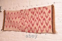 Tapis Navajo ancien textile amérindien indien 38x15 tissage vintage unique
