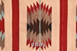 Tapis Navajo ancien tissé par des Indiens d'Amérique 38x20 textile vintage