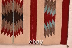 Tapis Navajo ancien tissé par des Indiens d'Amérique 38x20 textile vintage