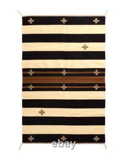 Tapis Navajo du Sud-Ouest Ganado fait main, ancien tapis couloir en laine amérindien