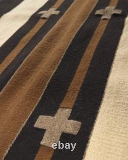 Tapis Navajo du Sud-Ouest Ganado fait main, ancien tapis couloir en laine amérindien