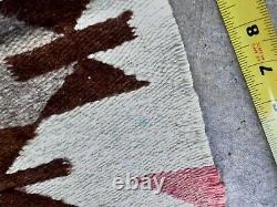 Tapis Navajo vintage des années 1940 motif amérindien textile tissé vintage