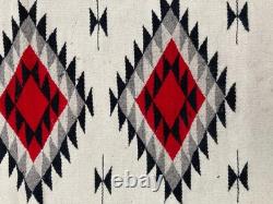 Tapis Navajo vintage tissé à la main, magnifique tapis amérindien 58,6x27,9 pouces