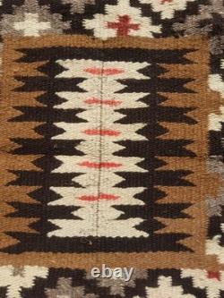 Tapis Navajo vintage tissé à la main, magnifique tapis amérindien 60,6x32,2 pouces