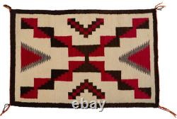 Tapis antique Two Grey Hill 5×8 pieds style amérindien Navajo en laine du Sud-Ouest