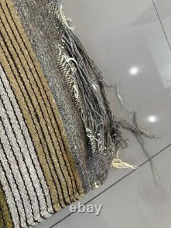 Tapis couverture en laine tissé à la main Navajo antique indien d'Amérique 58 X 26 LIRE